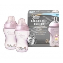 TOMMEE TIPPEE 2 BUTELIUKAI SU ŽINDUKU 340ml (SU DEKORACIJOM)